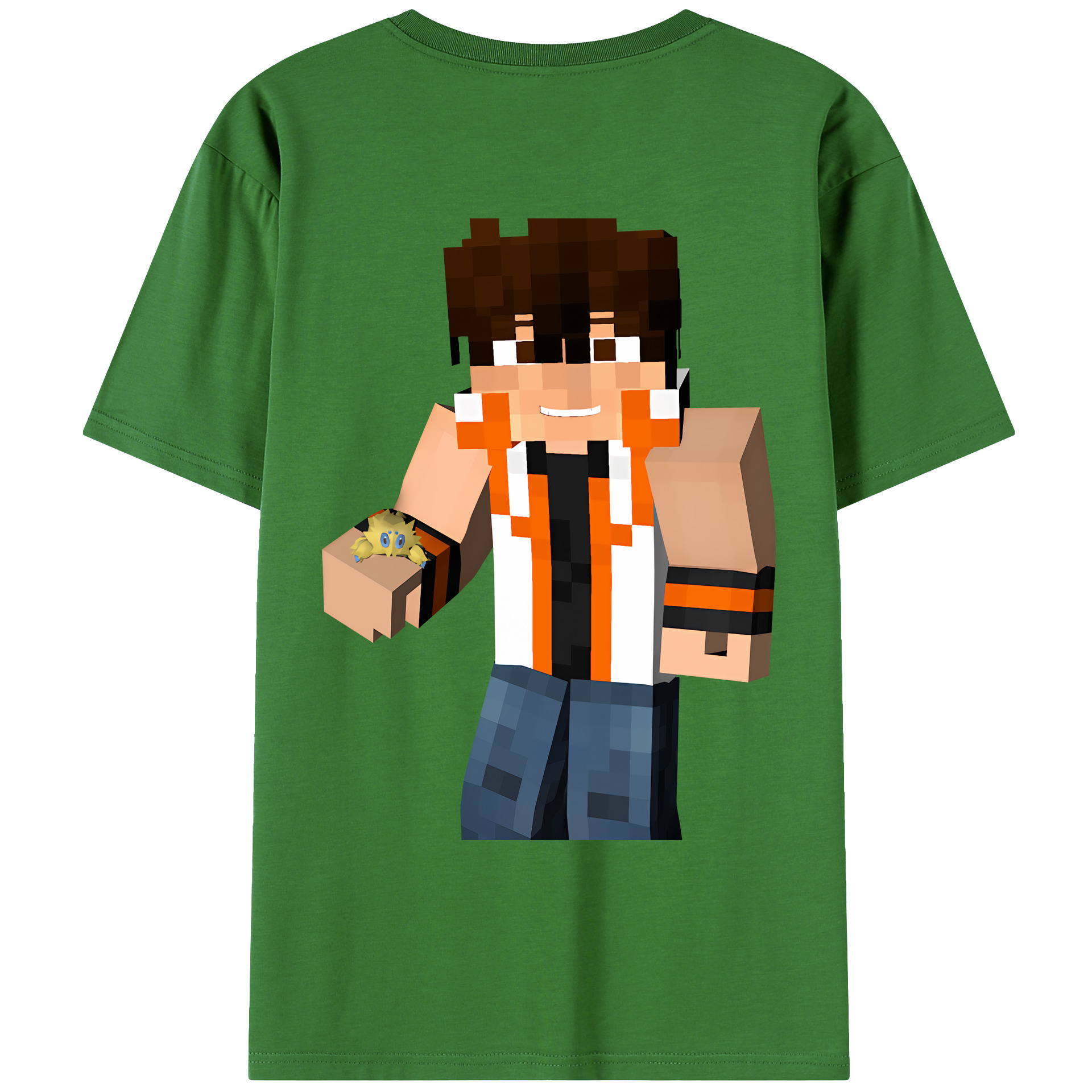 （画像用） マインクラフト ブロックの世界 Minecraft MC Block world レディース半袖Tシャツ(バックプリント)